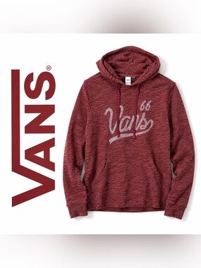 Vans “66” Pullover Hoodie Women’s Large Burgundy Marled
